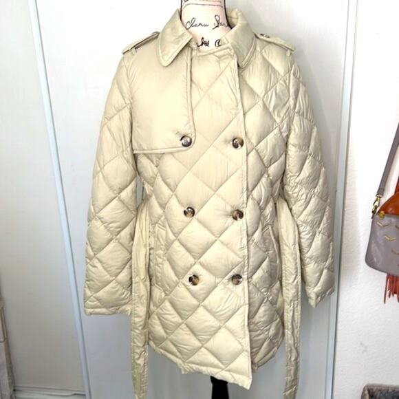 NEW! Sam Edelman Double Breasted Quilted Trench Coat size Large - Picture 5 of 10
